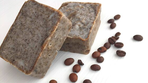 Scrubby Homemade Soap with Coffee