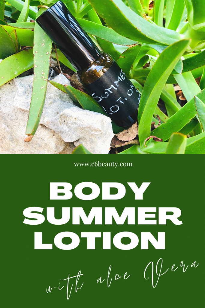 DIY Body lotion for summer
