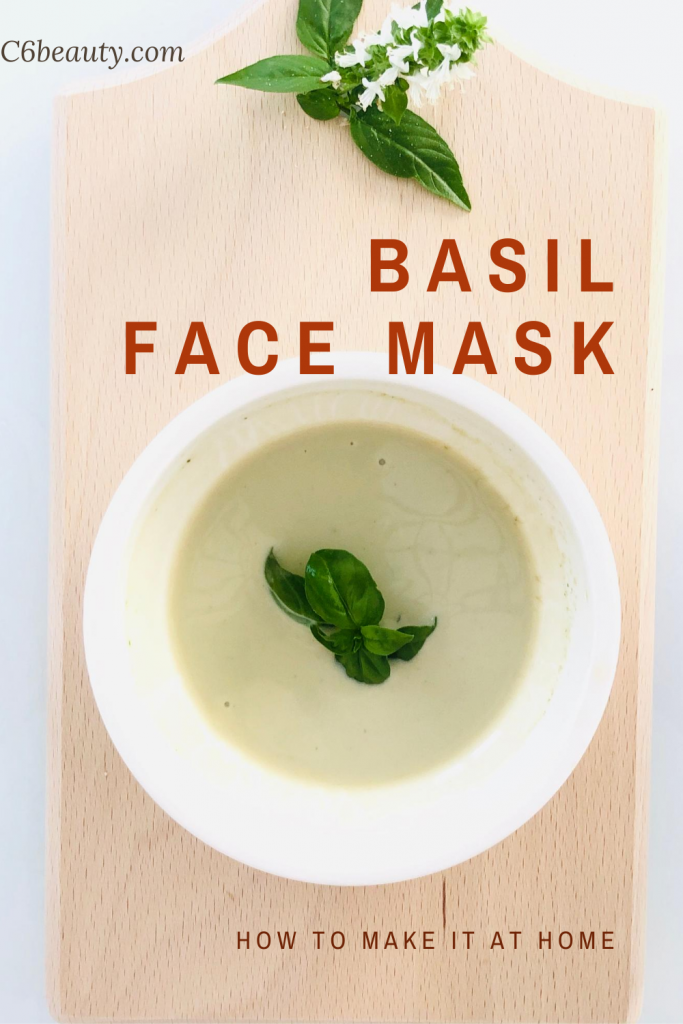 DIY basil face mask 