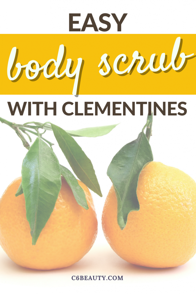 DIY body scrub with clementines