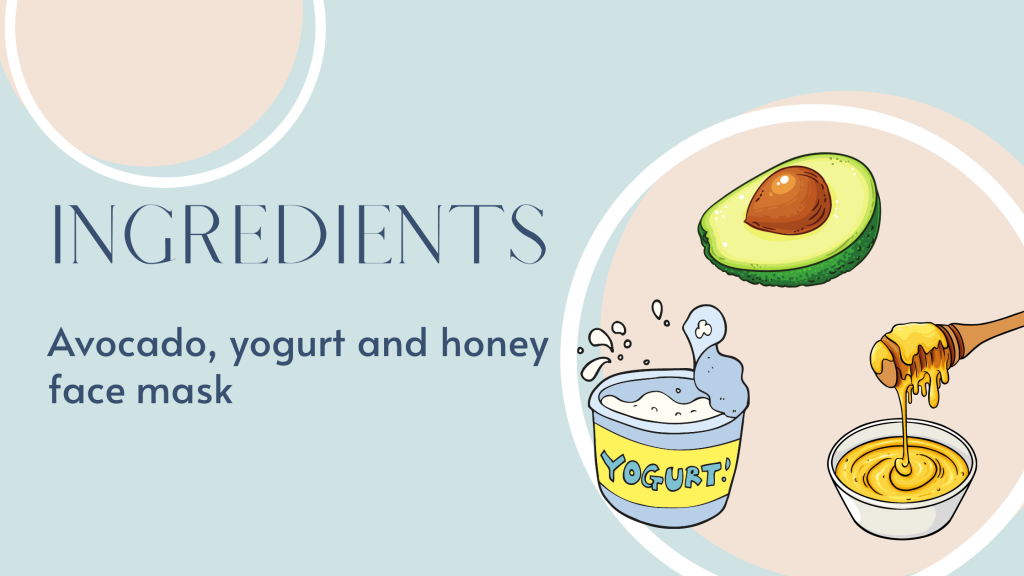 Avocado, yogurt, and honey face mask