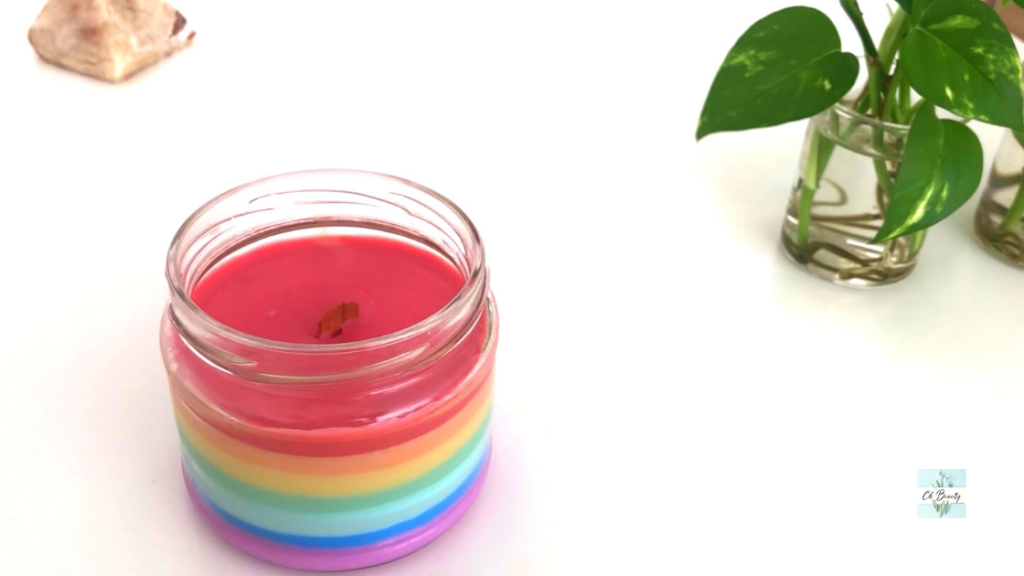 Come realizzare una candela multicolore arcobaleno